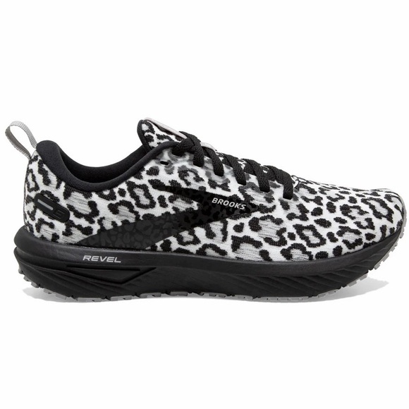 Brooks Shoes - Brooks Revel Women's Black and White Leopard Athletic Sneakers